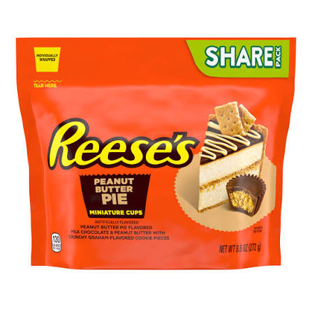 Reese's Miniatures Peanut Butter Pie Flavored Peanut Butter Cups Candy Share Pack, 272g 9.6 oz